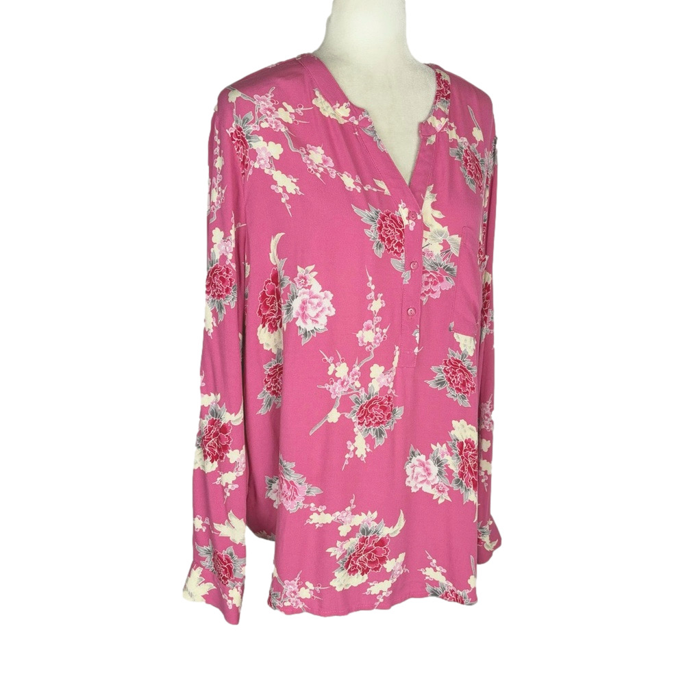 Lily Morgan pink floral blouse